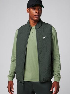 Fabletics Men’s Switch Loft Vest Color Herbal Green Size Medium - Reversible